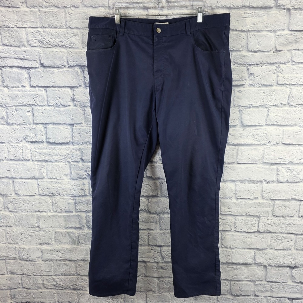 Peter Millar Men Blue Performance Golf Straight Leg Lightweight Pants Size 40X32